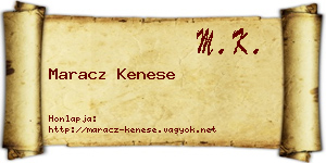 Maracz Kenese névjegykártya
